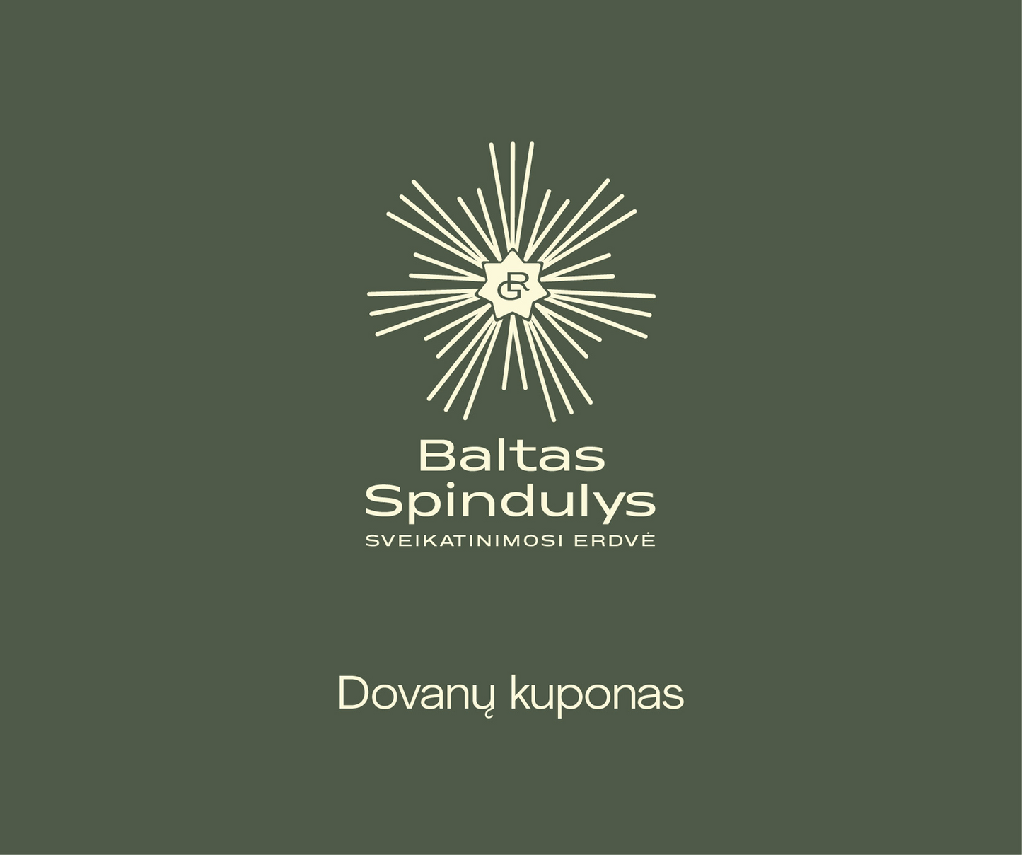 Baltas Spindulys dovanų kuponas